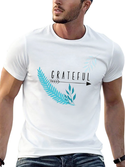 Grateful Graphic Tee - Black Casual T-Shirt