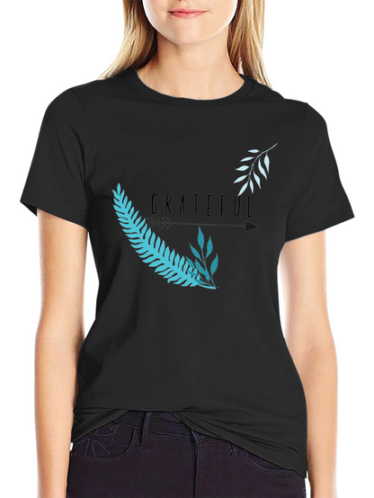 Grateful Graphic Tee - Black Casual T-Shirt