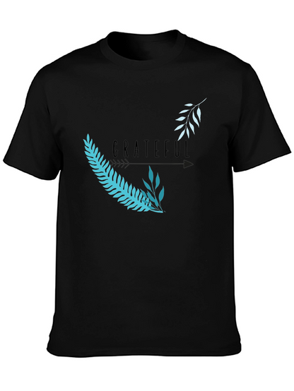 Grateful Graphic Tee - Black Casual T-Shirt