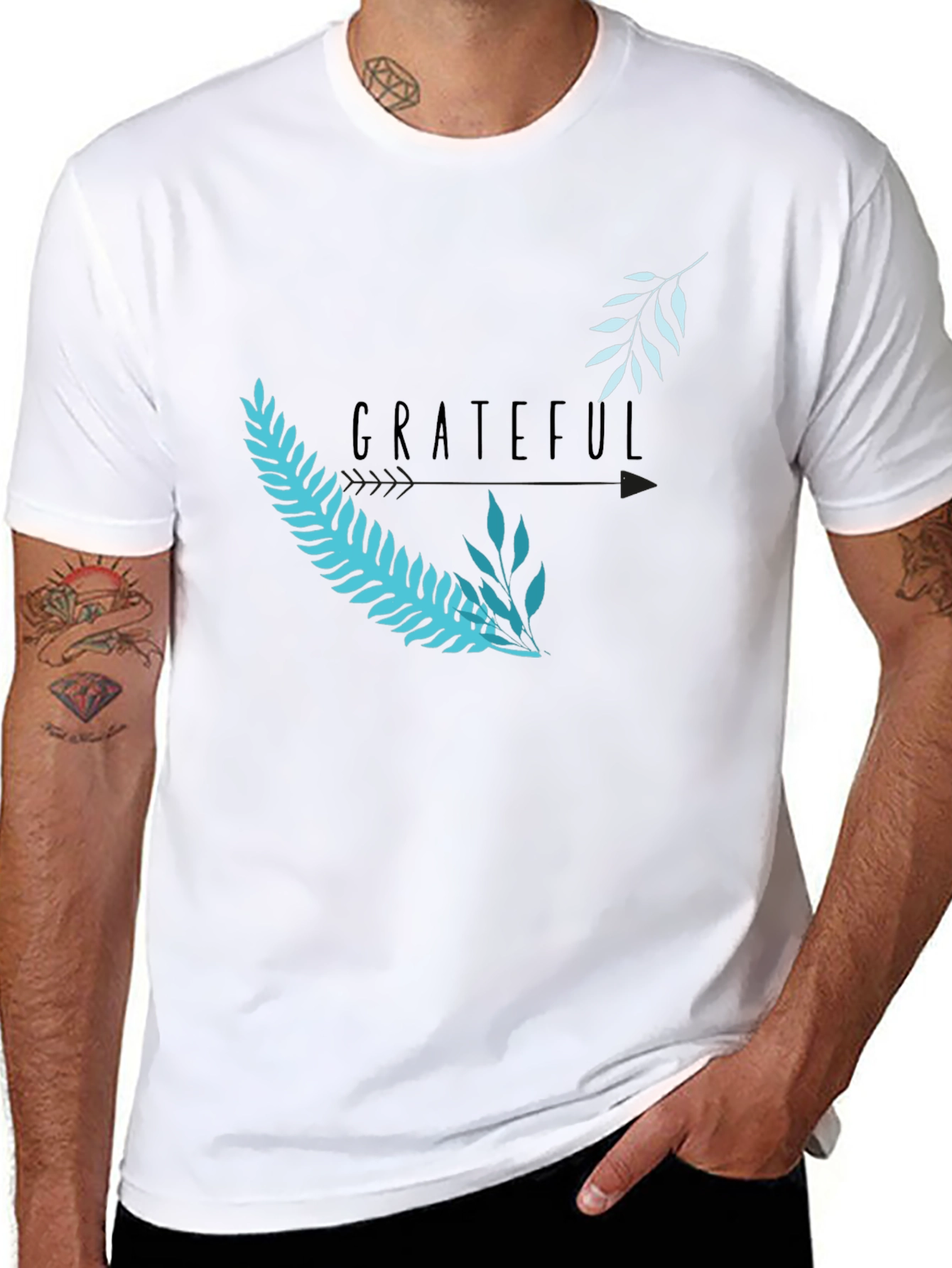Grateful Graphic Tee - Black Casual T-Shirt