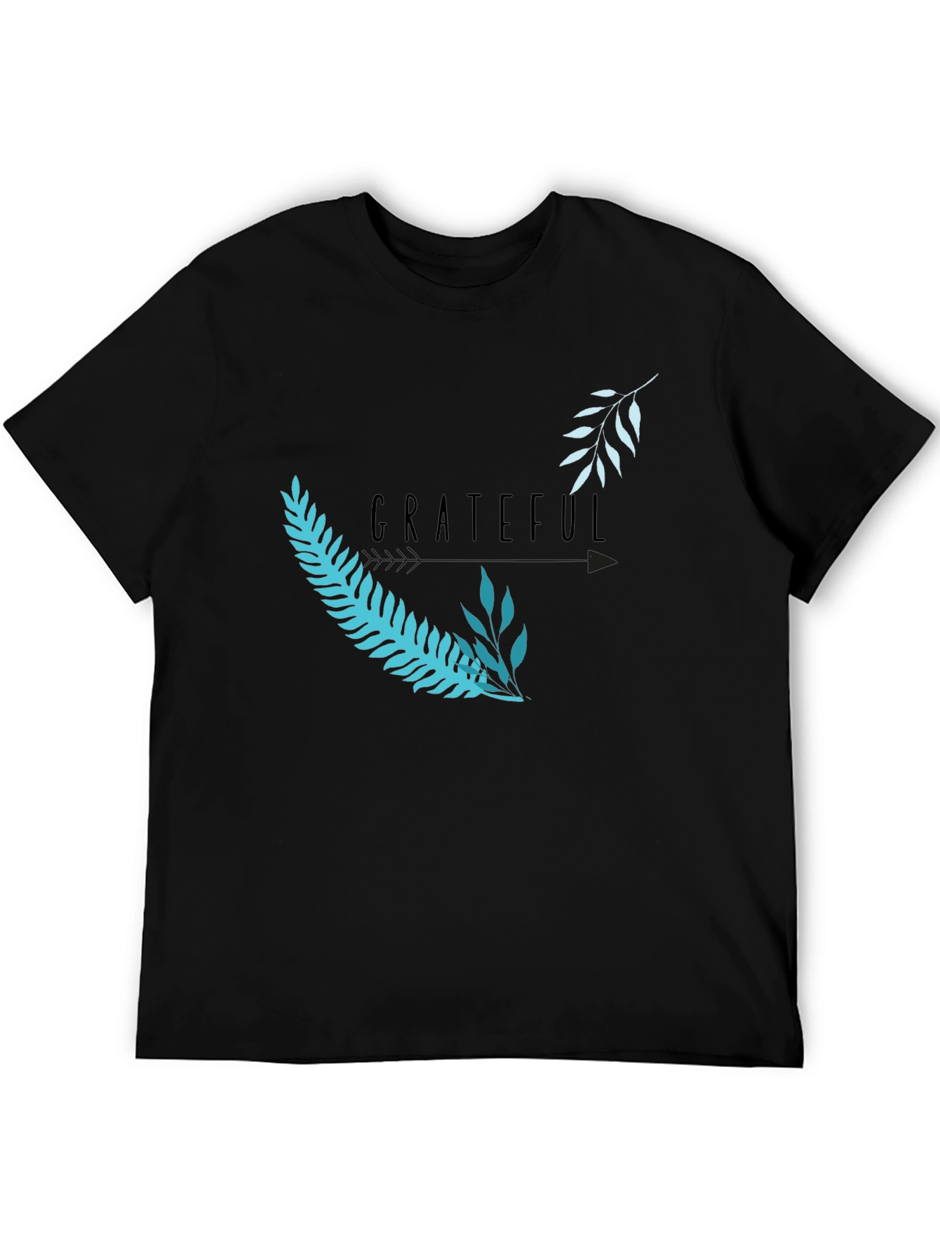 Grateful Graphic Tee - Black Casual T-Shirt