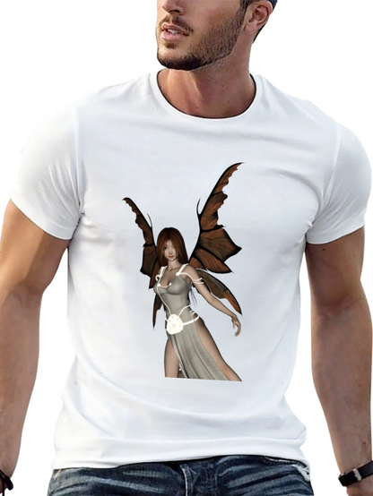 Winged Fairy Graphic Black T-Shirt