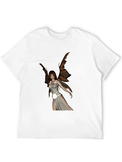 Winged Fairy Graphic Black T-Shirt