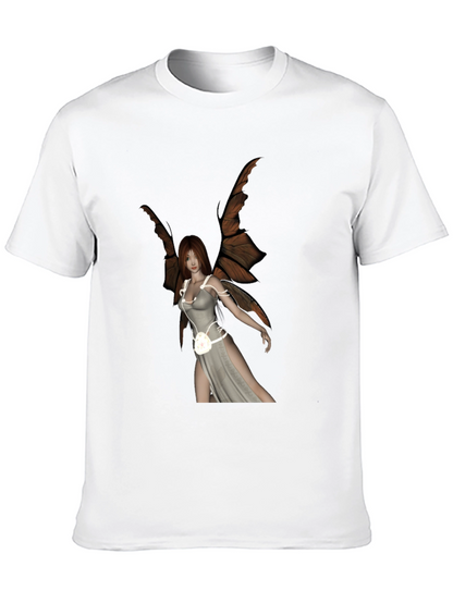 Winged Fairy Graphic Black T-Shirt