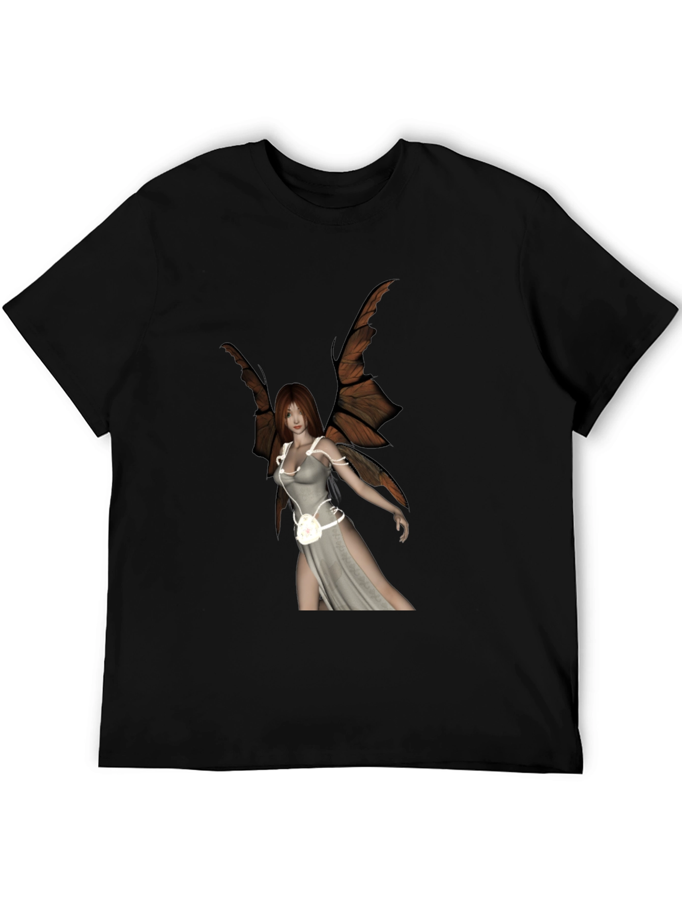 Winged Fairy Graphic Black T-Shirt