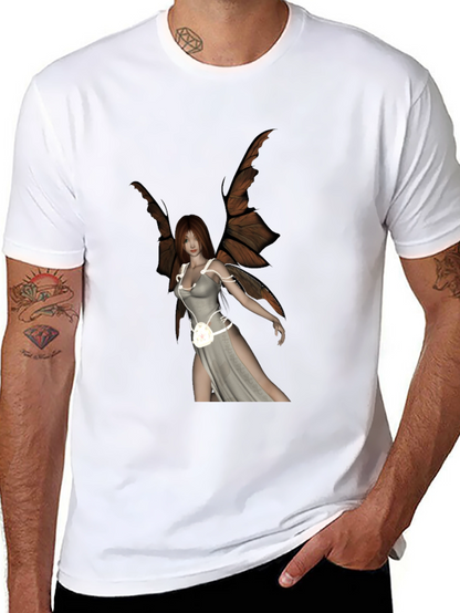Winged Fairy Graphic Black T-Shirt
