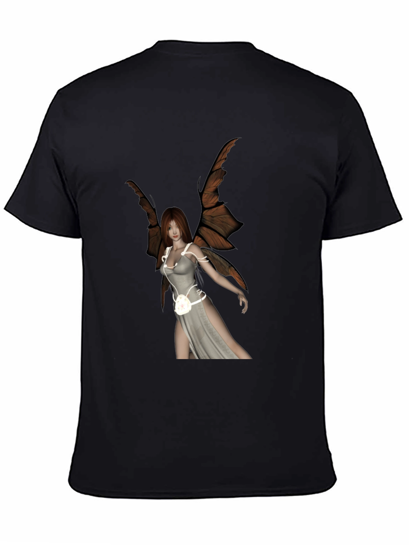 Winged Fairy Graphic Black T-Shirt
