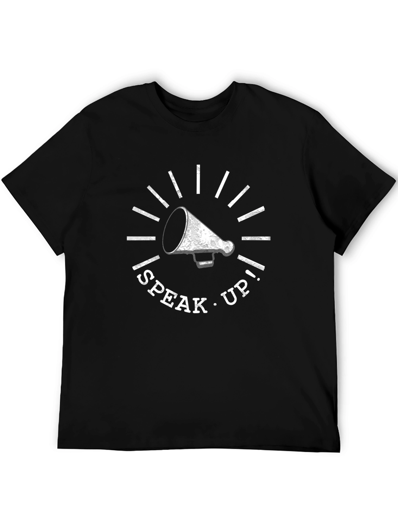 Speak Up! Graphic Tee - Black Cotton T-Shirt