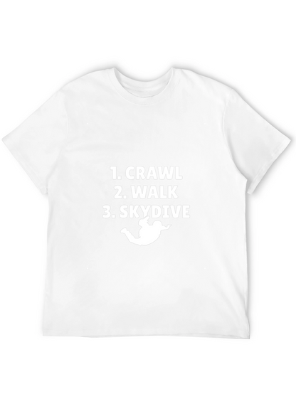 Crawl Walk Skydive Black Graphic Tee