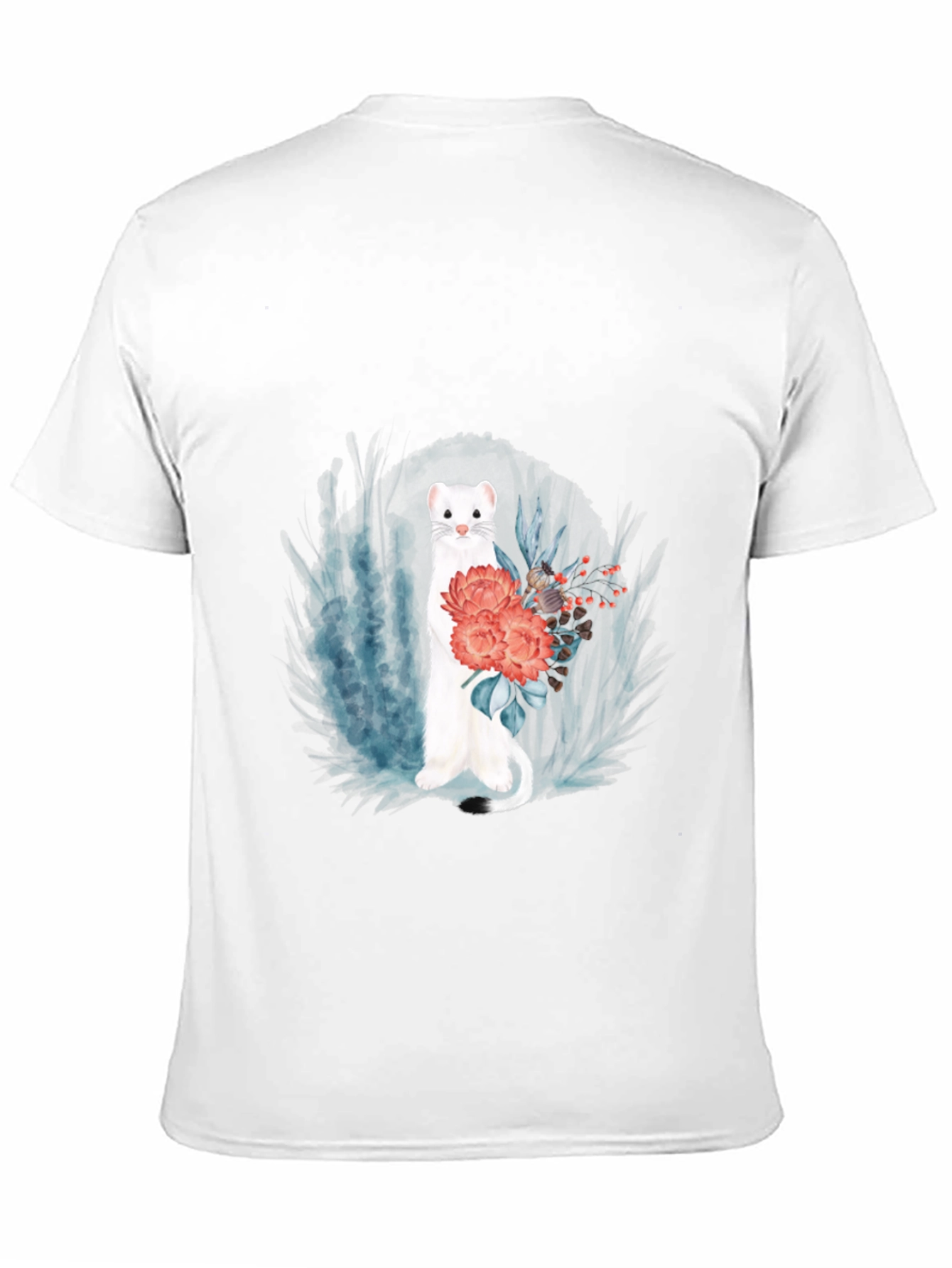 Floral Ferret Graphic Tee - Black