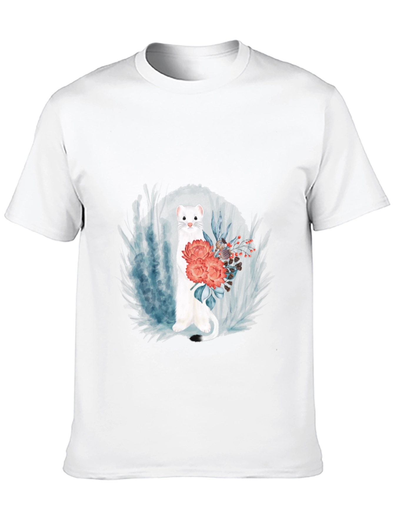 Floral Ferret Graphic Tee - Black