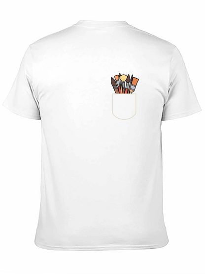 Art Brushes Pocket Graphic T-Shirt