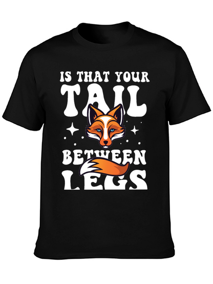 Fox Tail Humor Graphic T-Shirt