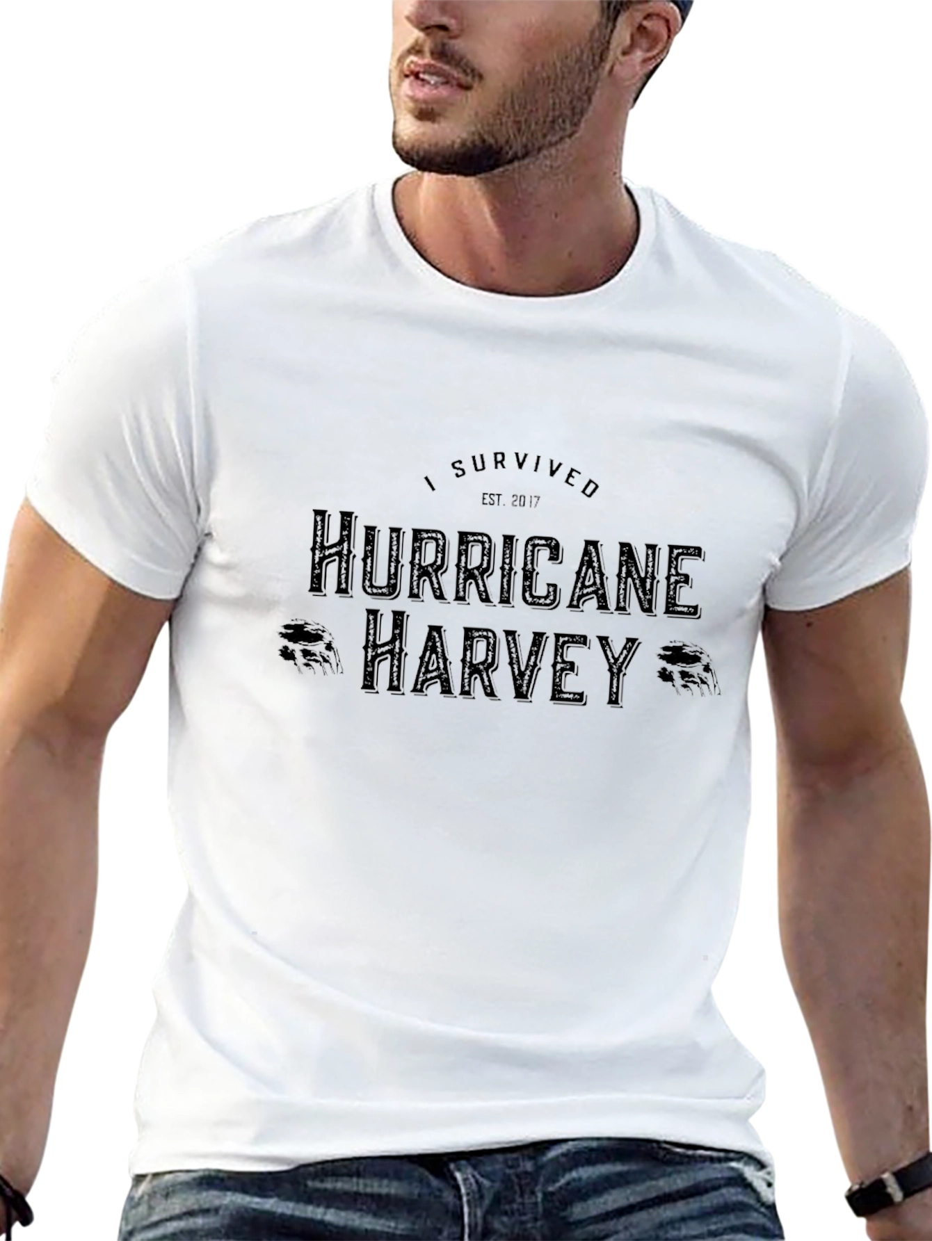 Hurricane Harvey Survivor Black T-Shirt