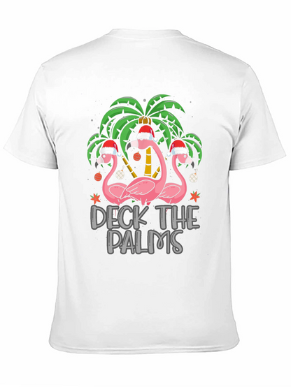 Deck the Palms Christmas Flamingo T-Shirt