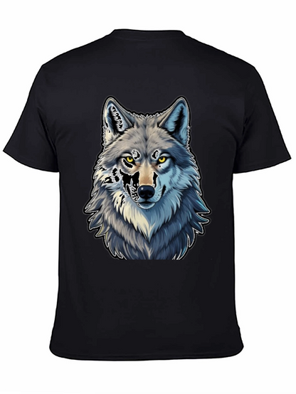 Wolf Graphic Tee - Black Cotton Blend