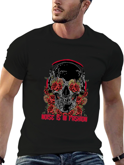 Skull & Roses Graphic Tee - Noise is Fashion