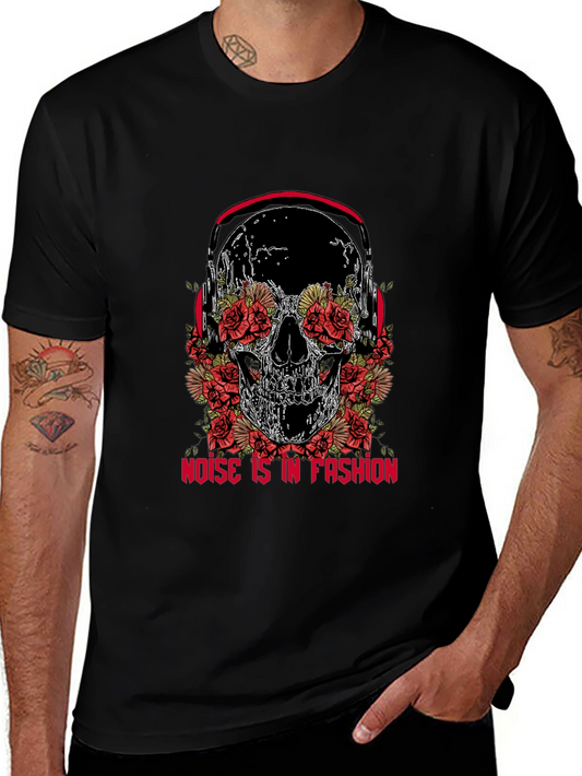 Skull & Roses Graphic Tee - Noise is Fashion