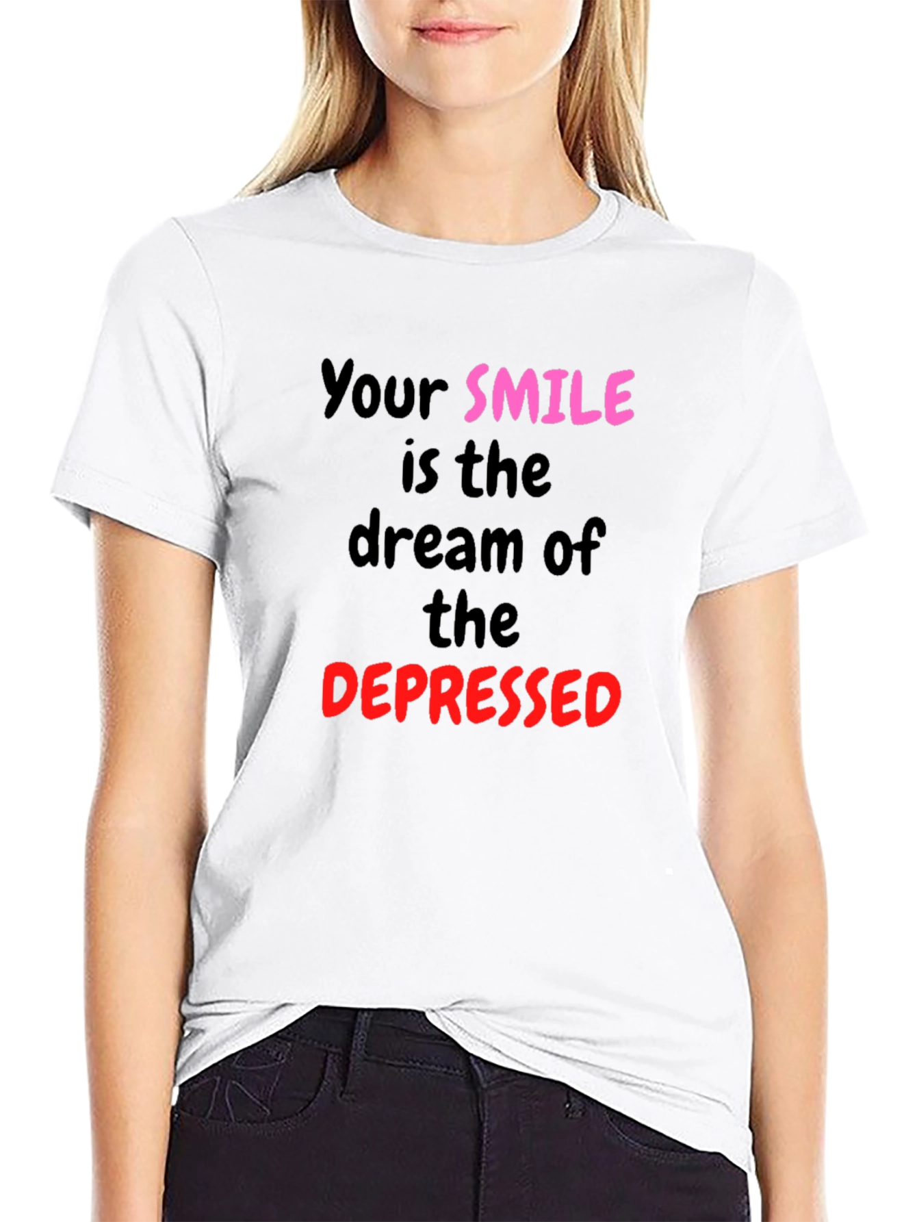 Smile Dream Graphic Tee - Black
