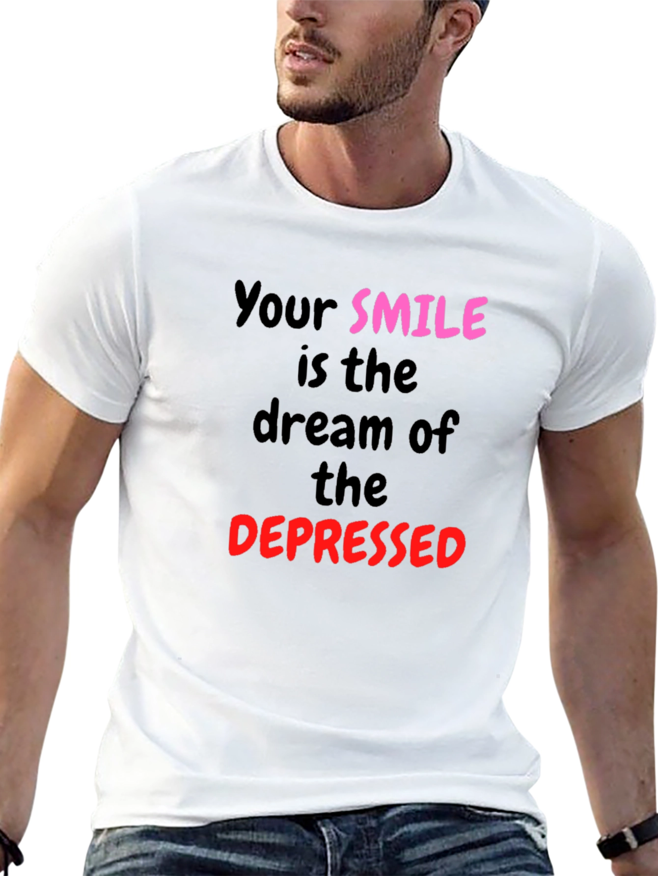 Smile Dream Graphic Tee - Black