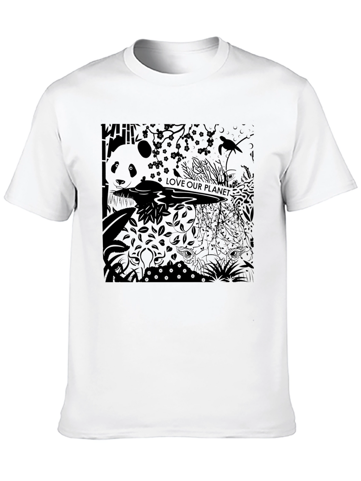 Eco Panda Black T-Shirt