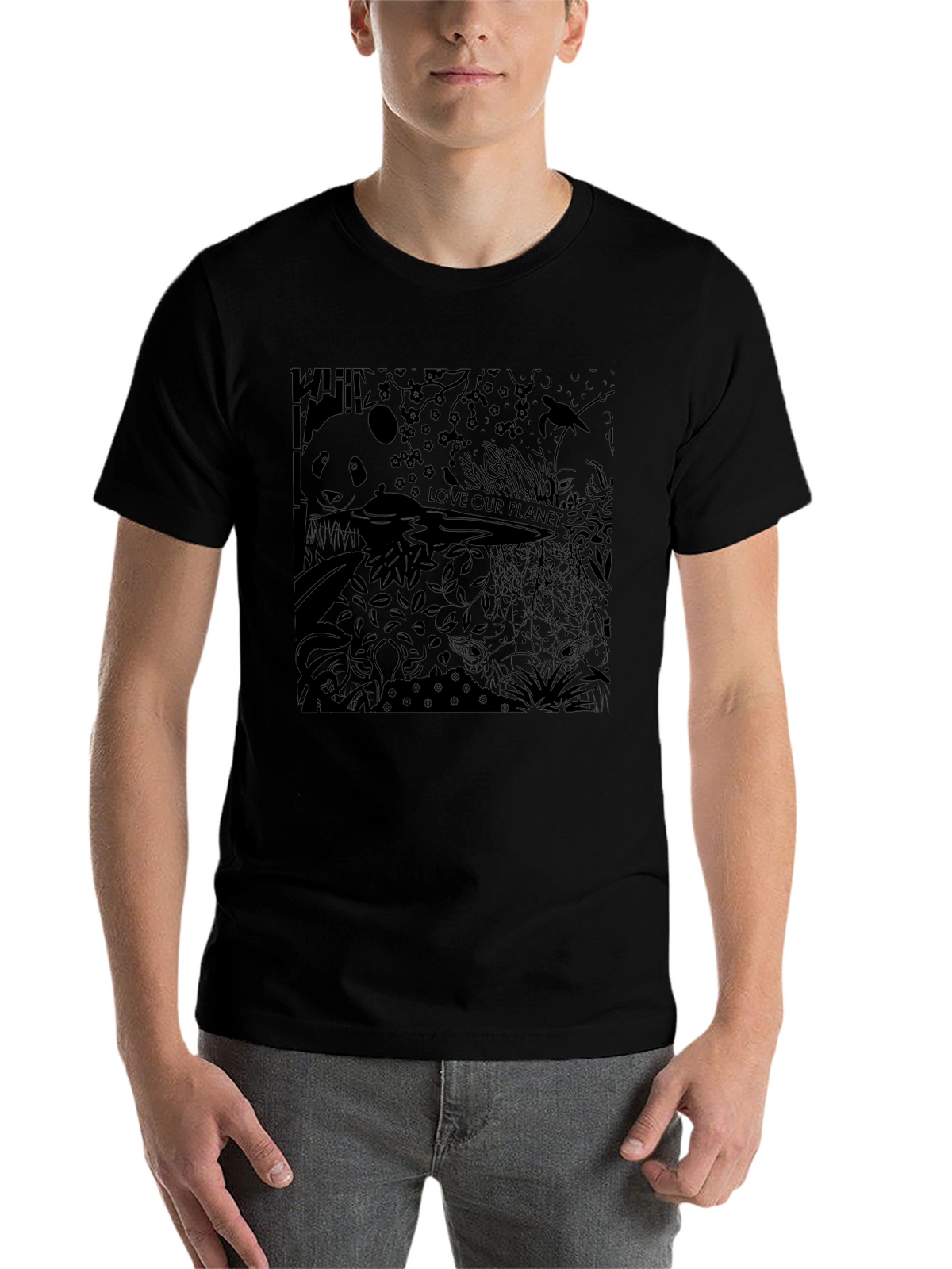 Eco Panda Black T-Shirt