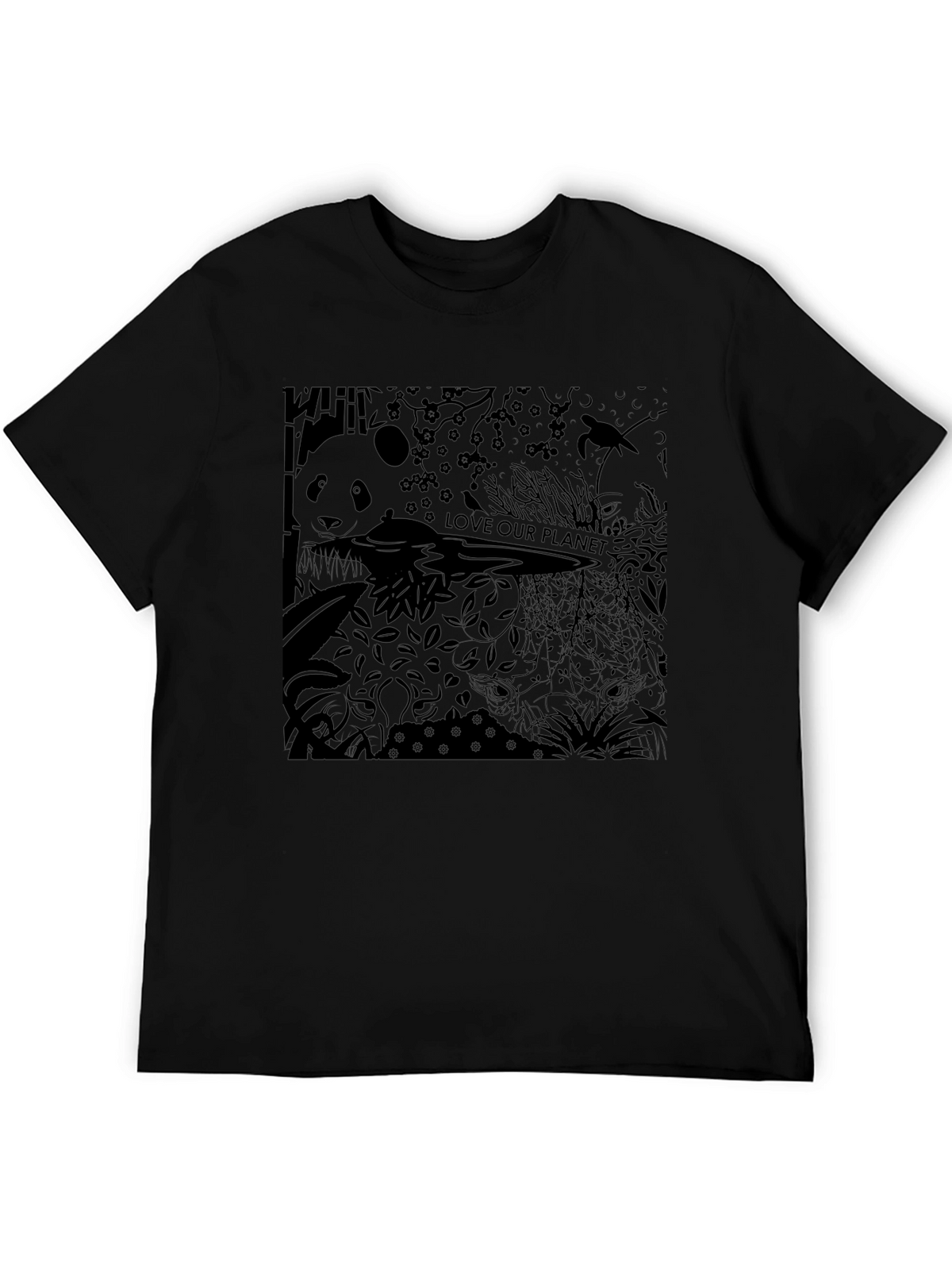 Eco Panda Black T-Shirt
