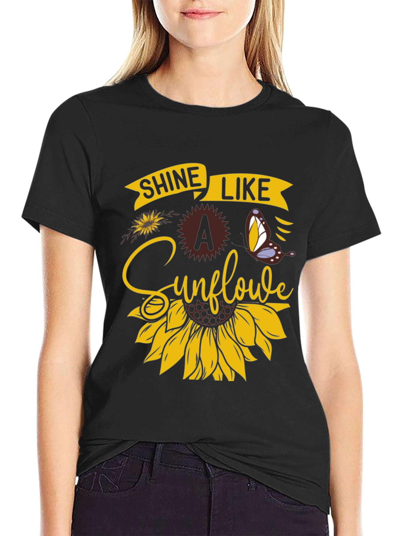 Shine Like A Sunflower Graphic T-Shirt
