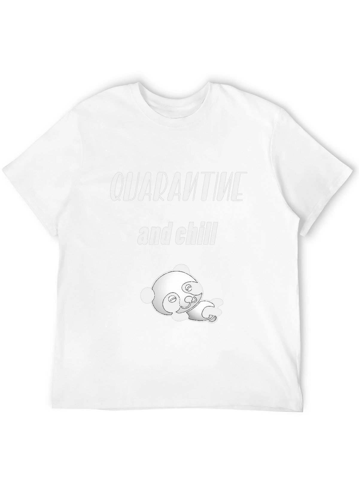 Quarantine & Chill T-Shirt with Cute Panda Graphic