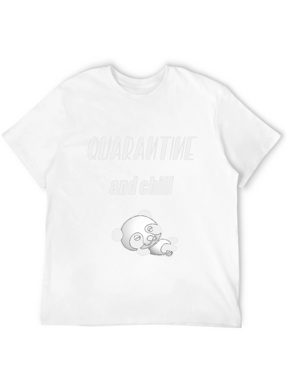Quarantine & Chill T-Shirt with Cute Panda Graphic