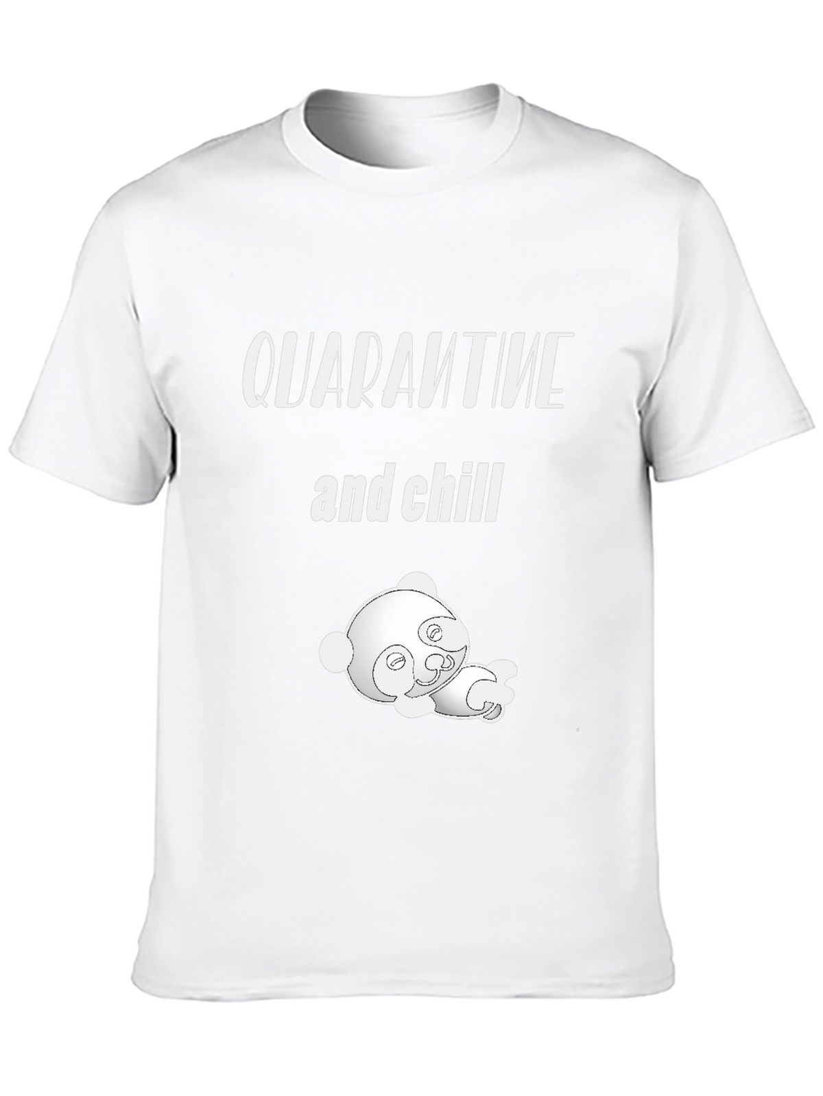 Quarantine & Chill T-Shirt with Cute Panda Graphic
