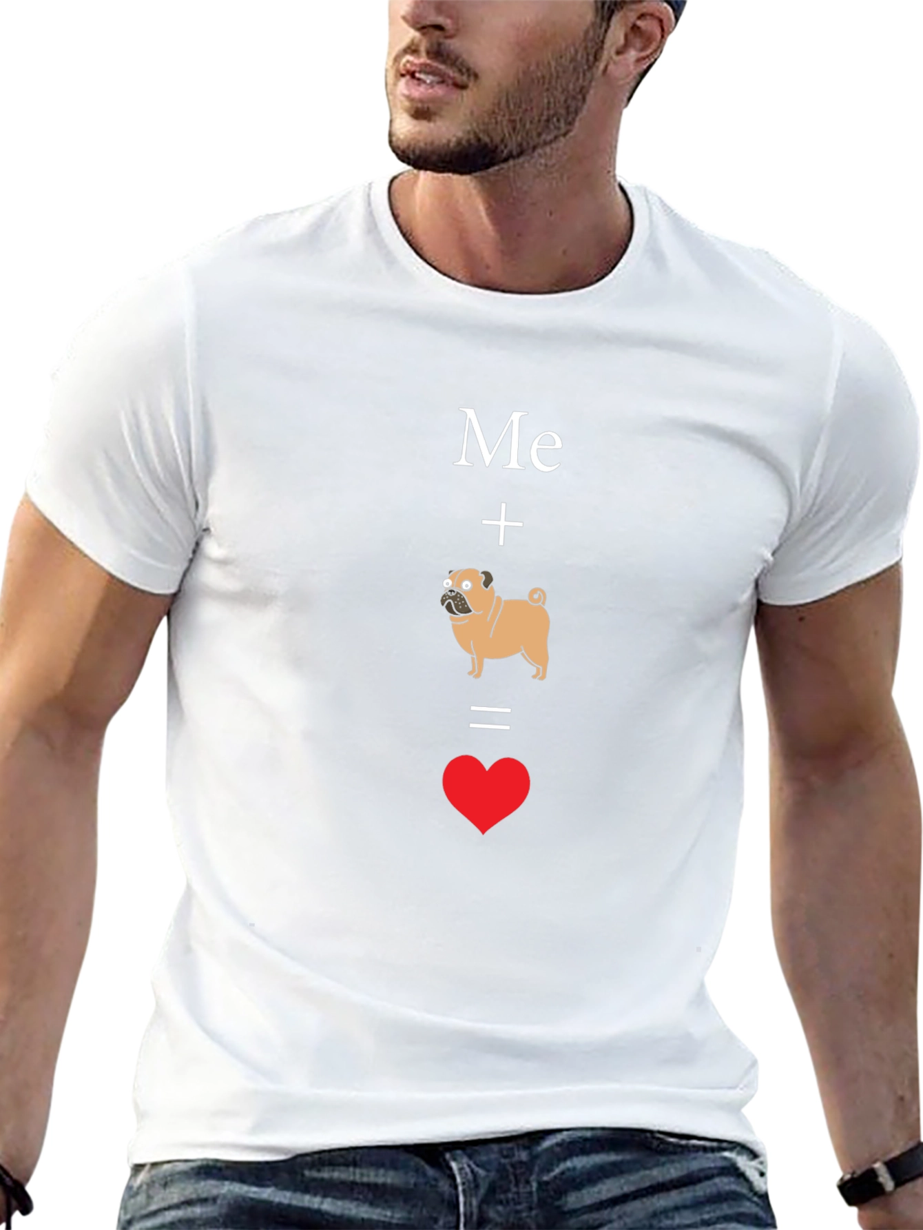 Me Plus Pug Equals Love T-Shirt
