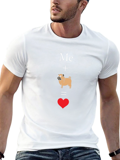 Me Plus Pug Equals Love T-Shirt