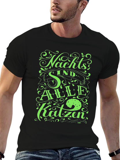 Nachts Sind Alle Katzen Black T-Shirt