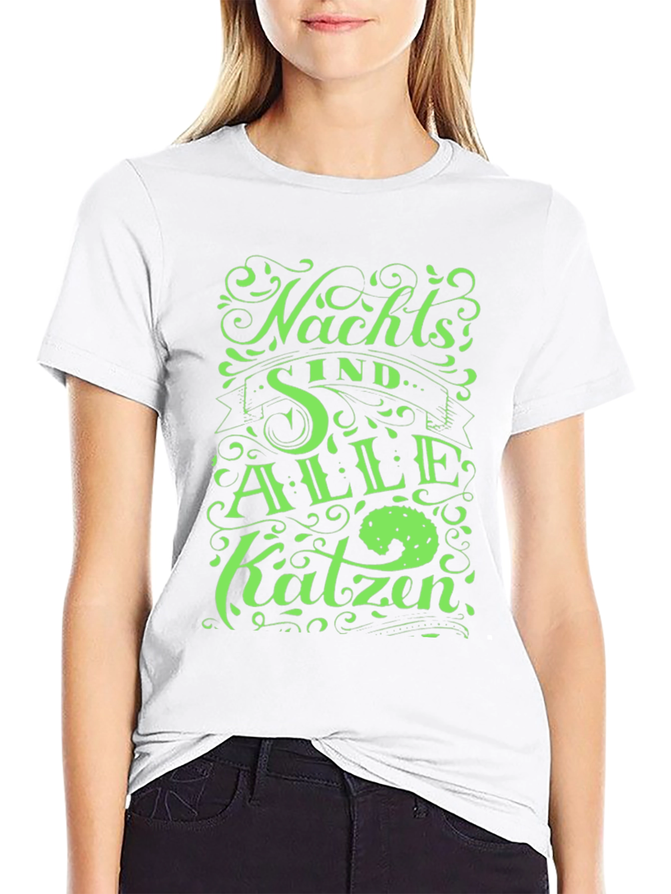 Nachts Sind Alle Katzen Black T-Shirt