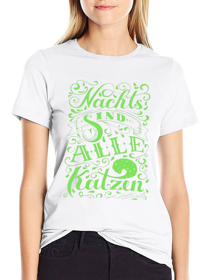 Nachts Sind Alle Katzen Black T-Shirt