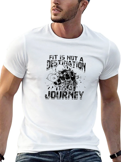 Fitness Motivation Black Graphic T-Shirt