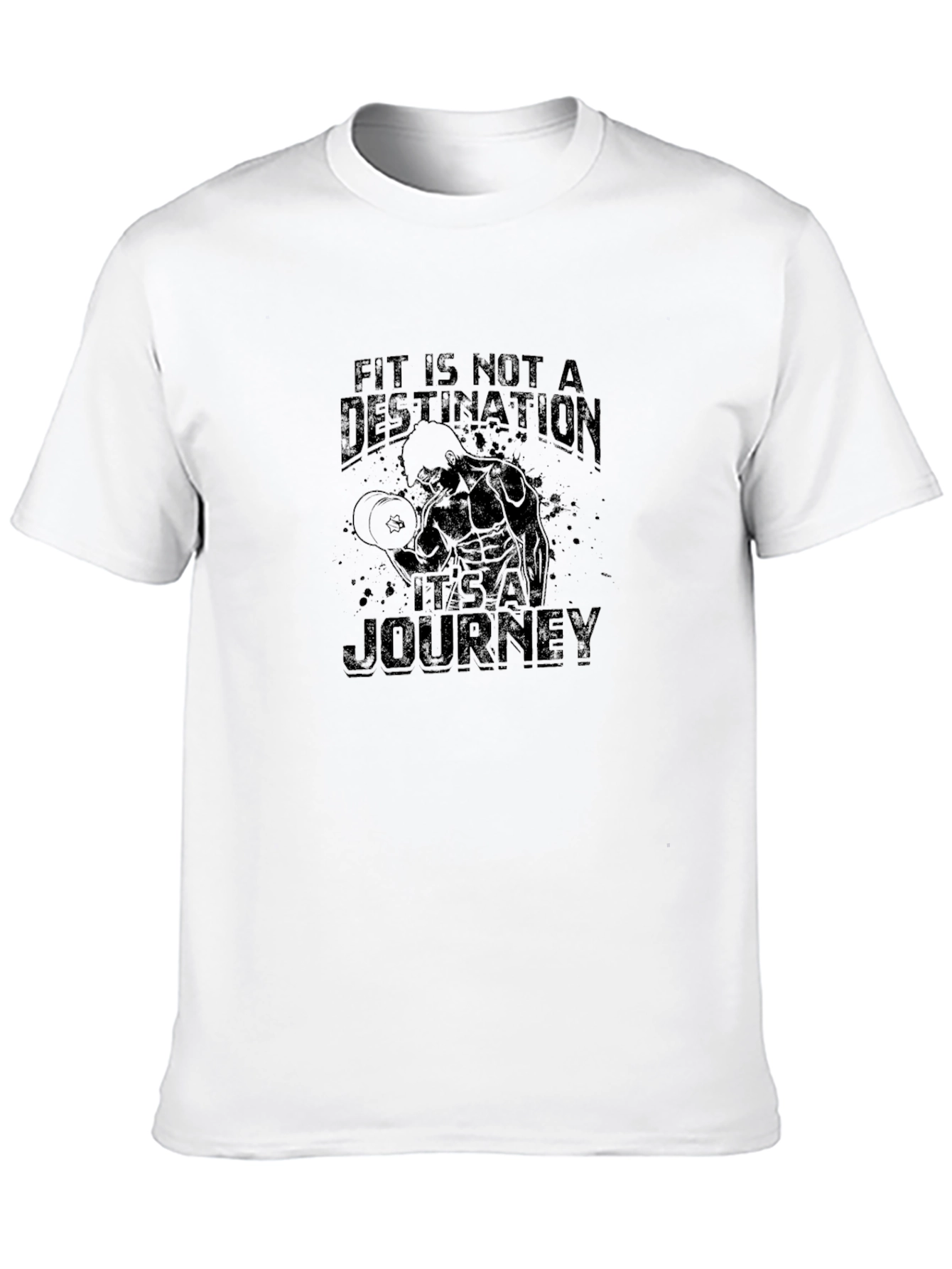 Fitness Motivation Black Graphic T-Shirt