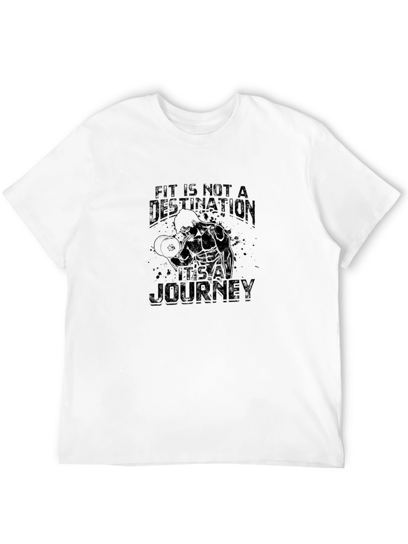 Fitness Motivation Black Graphic T-Shirt