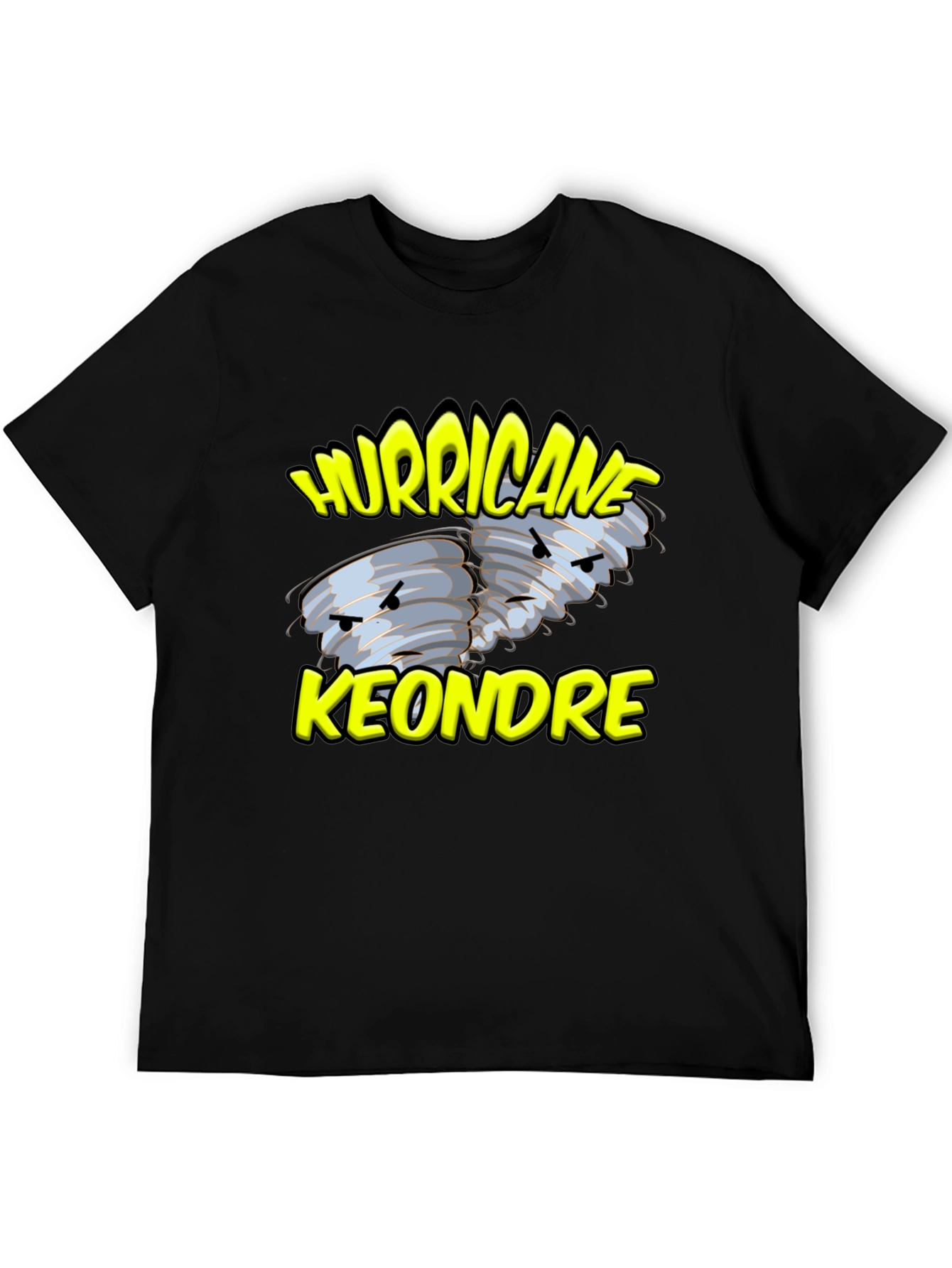 Hurricane Keondre Black Graphic T-Shirt