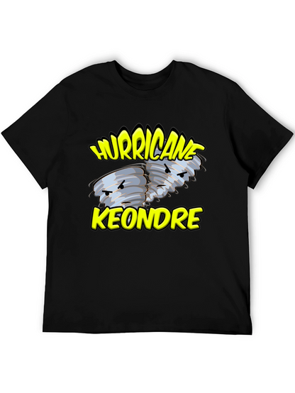 Hurricane Keondre Black Graphic T-Shirt