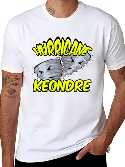 Hurricane Keondre Black Graphic T-Shirt