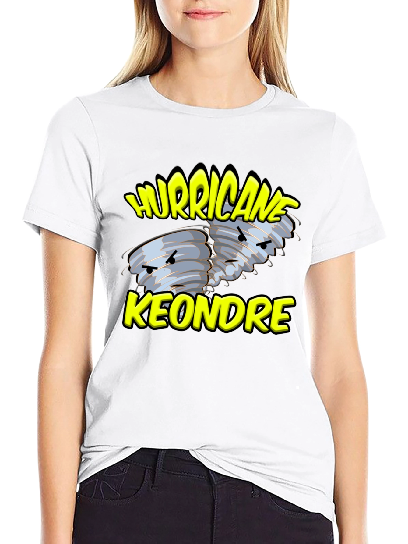 Hurricane Keondre Black Graphic T-Shirt