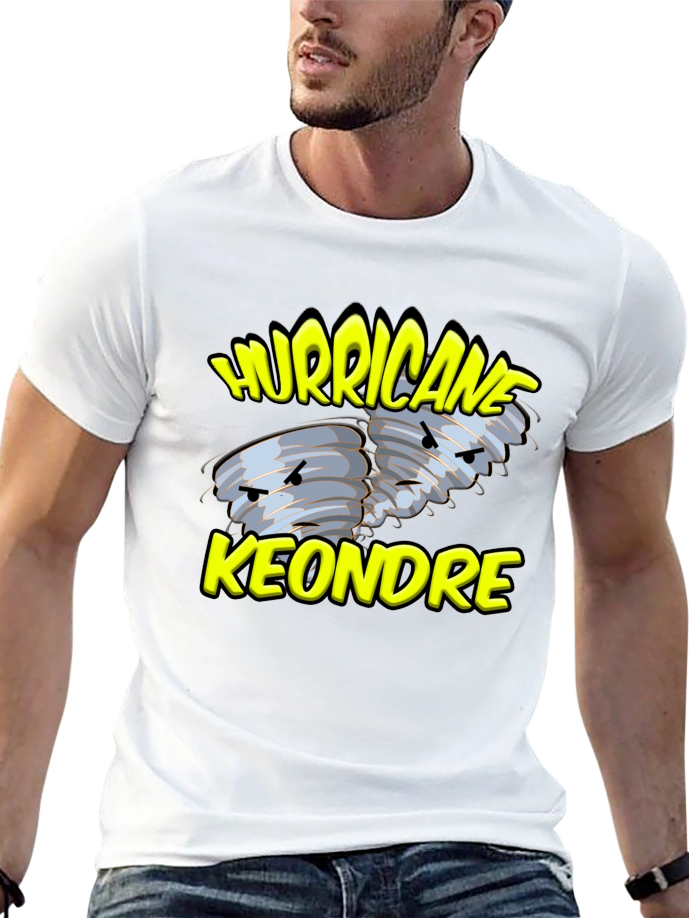Hurricane Keondre Black Graphic T-Shirt