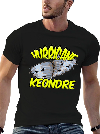 Hurricane Keondre Black Graphic T-Shirt