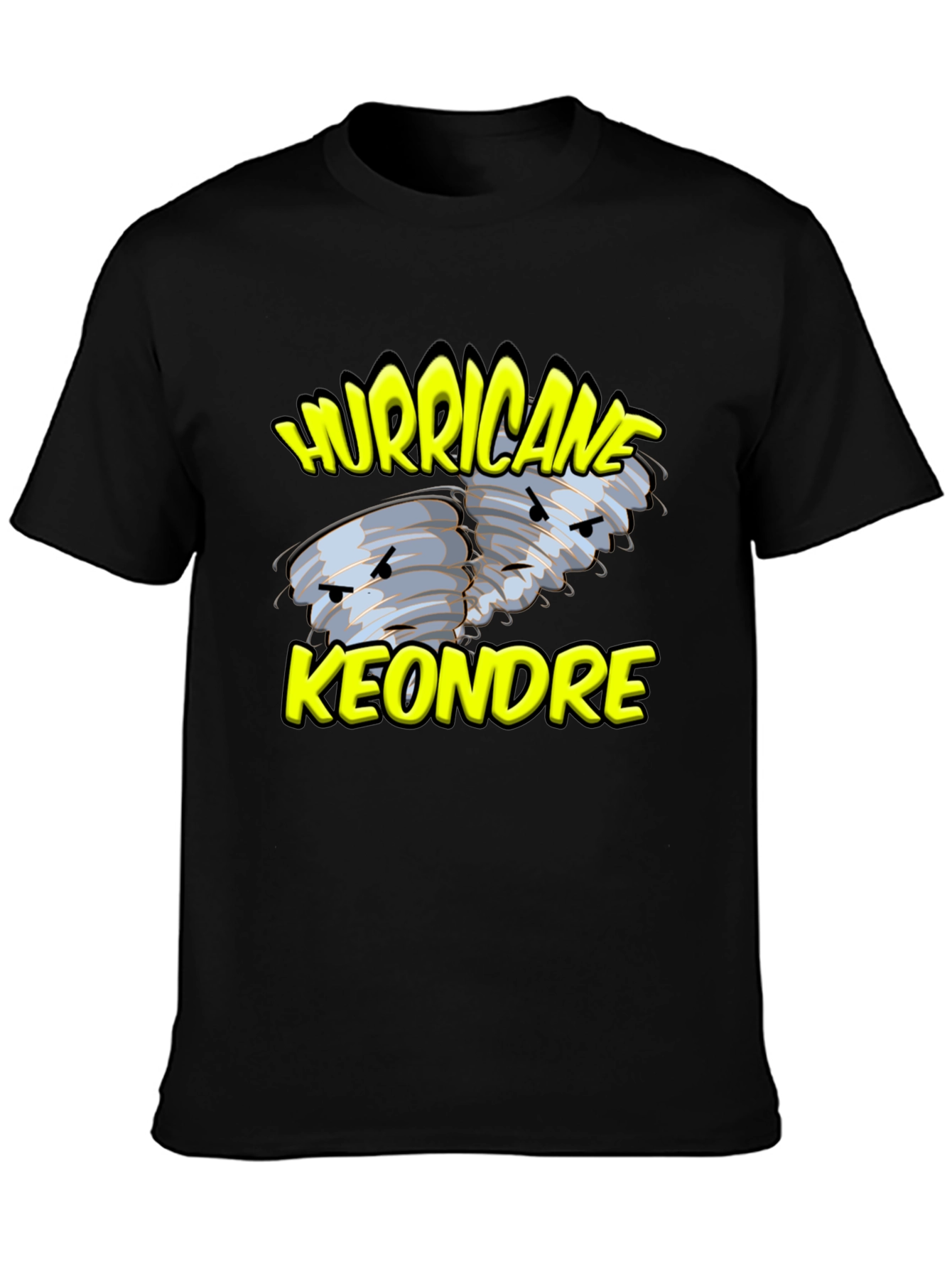 Hurricane Keondre Black Graphic T-Shirt