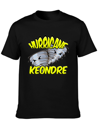 Hurricane Keondre Black Graphic T-Shirt