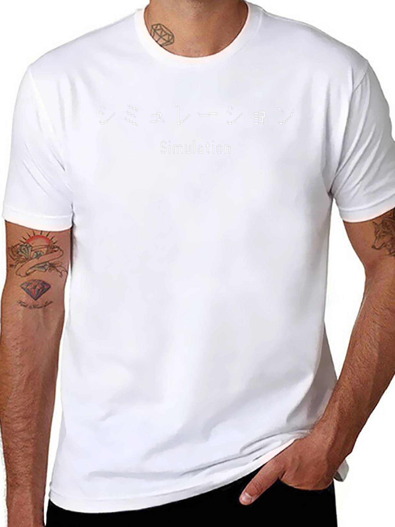 Simulation Graphic Tee - Black T-Shirt