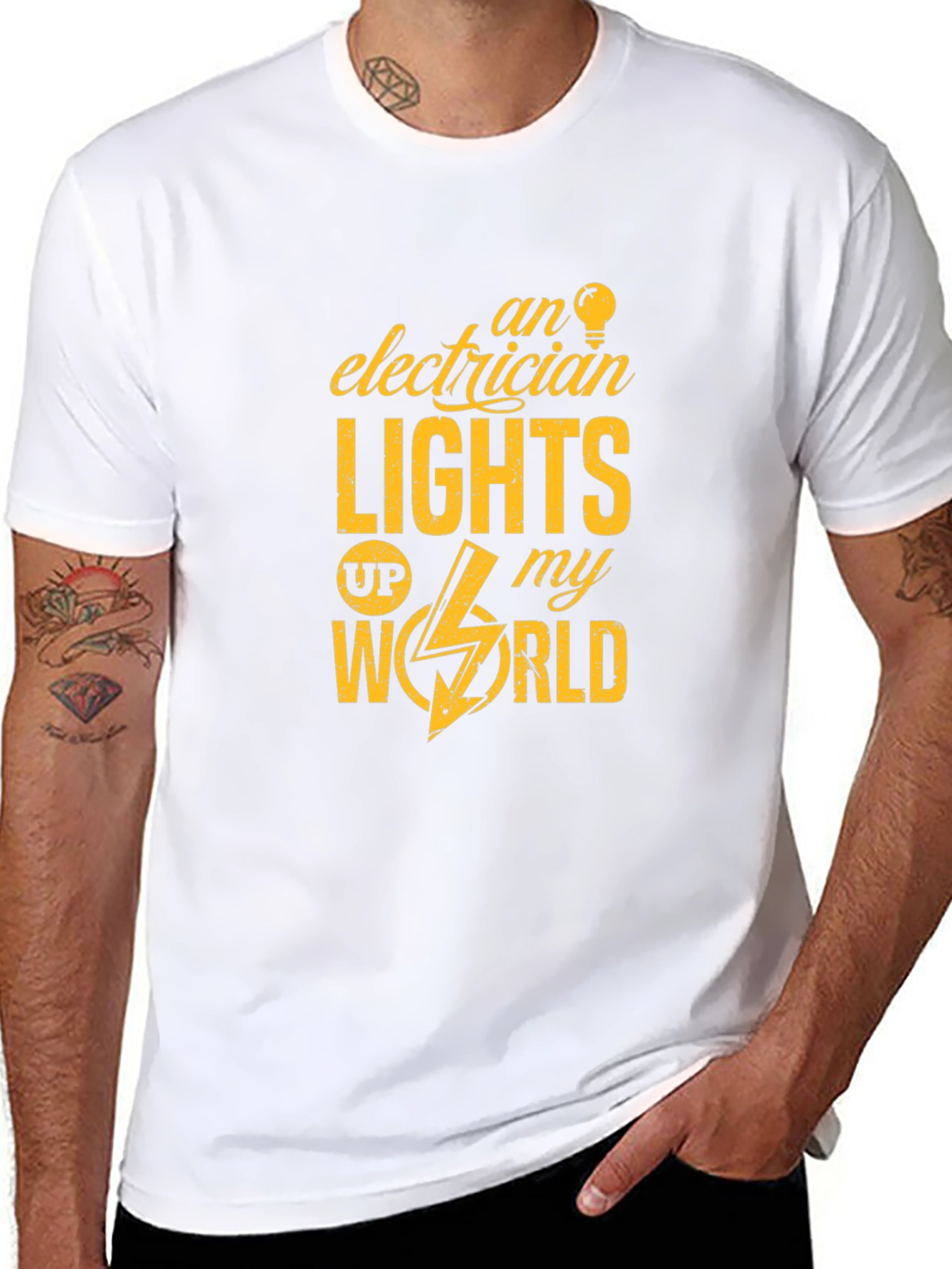 Electrician Lights Up My World Graphic T-Shirt
