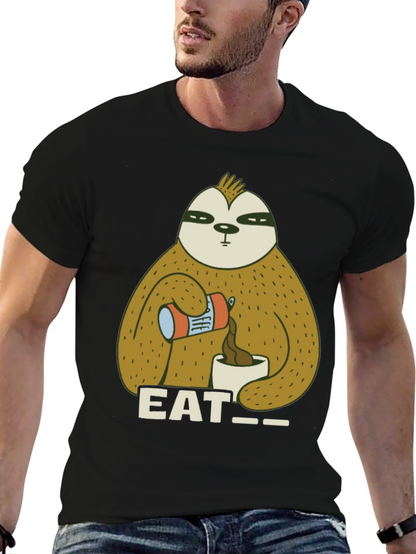 Eat Sloth T-Shirt - Funny Coffee Lover Tee